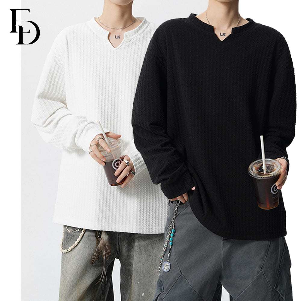 Edenstudio COD เสื้อ​แขน​ยาว​ ทรง​หลวม​ สไตล์​แฟชั่น​เกาหลี​ ดีไซน์​เท่​ๆ