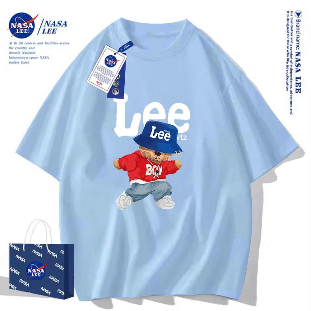 เสื้อยืดคอกลมลาย NASA ผ้าคอตตอน 100% thumbnail 4