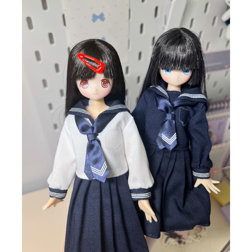 Blythe เสื้อผ้าเด็ก ob22 ob24 azone ชุดนักเรียน licca Lica College Uniform
