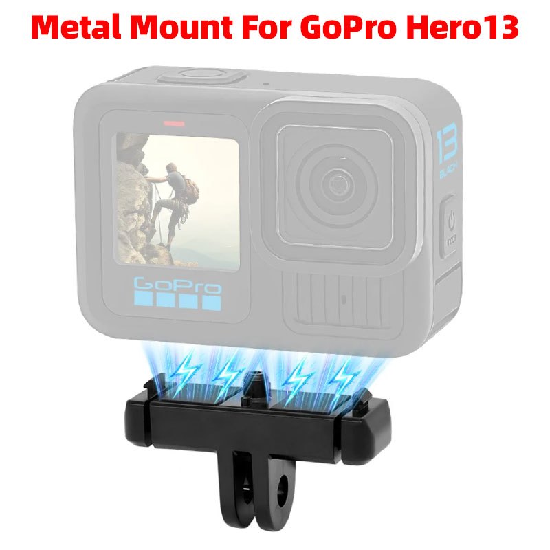 โลหะ Quick Release Mount สําหรับ GoPro Hero 9 10 11 12 13 สีดํา Action ฐานกล้องอลูมิเนียมอุปกรณ์เสริมขั้วต่อ