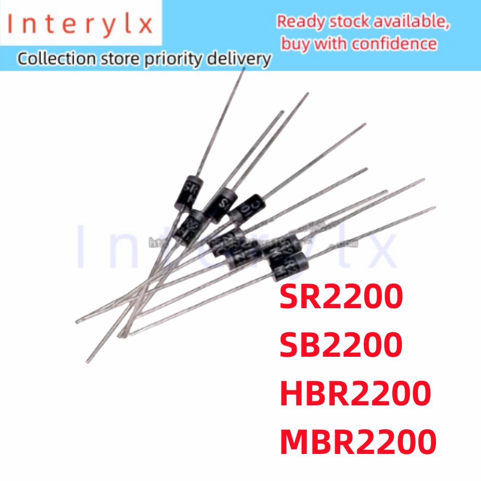 20 ชิ้น/ล็อตแบรนด์ใหม่ SR2200 SB2200 HBR2200 MBR2200 2A 200V Universal Shoteki ไดโอด