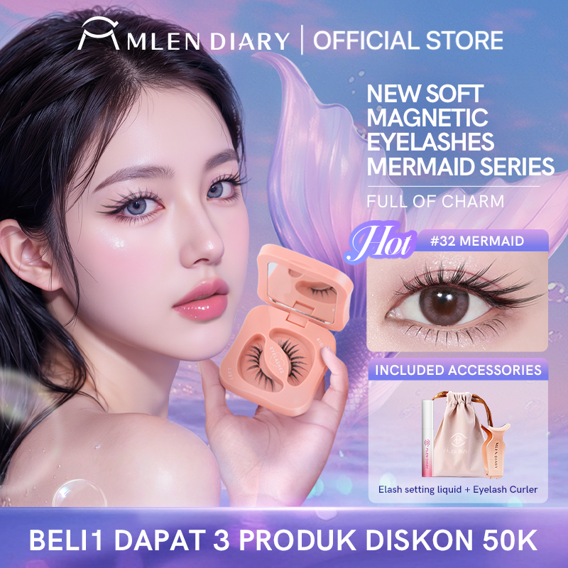 MLEN DIARY ขนตาปลอมแม่เหล็กอ่อนที่ได้รับการอัพเกรดนํากลับมาใช้ใหม่ได้