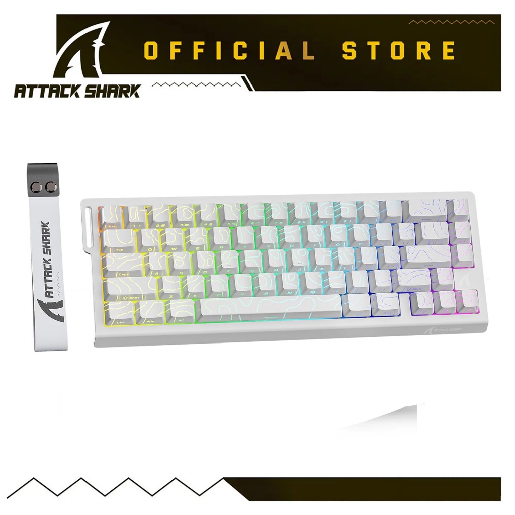 ATTACK SHARK X68 HE Rapid Trigger Keyboard สวิตช์แม่เหล็ก 60% แบบมีสาย 8KHz คีย์บอร์ดแม่เหล็ก