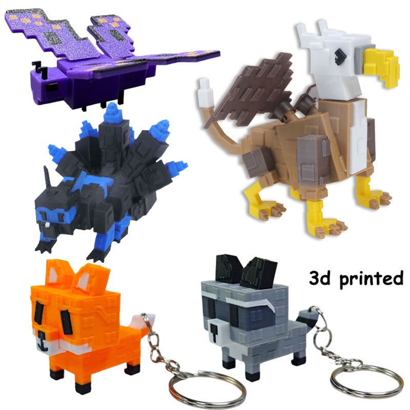 Roblox Grow A Garden พวงกุญแจสัตว์เลี้ยง 3d พิมพ์ Racoon, Dragonfly, Phoenix,Fox ,Griffn พวงกุญแจสํา