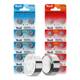YONII 1.5 V LR44/LR754/AG13/L1154 lr41/AG3/192/392A lr1130/AG10 / 189 / 389A 1 แผง 10 ชิ้น