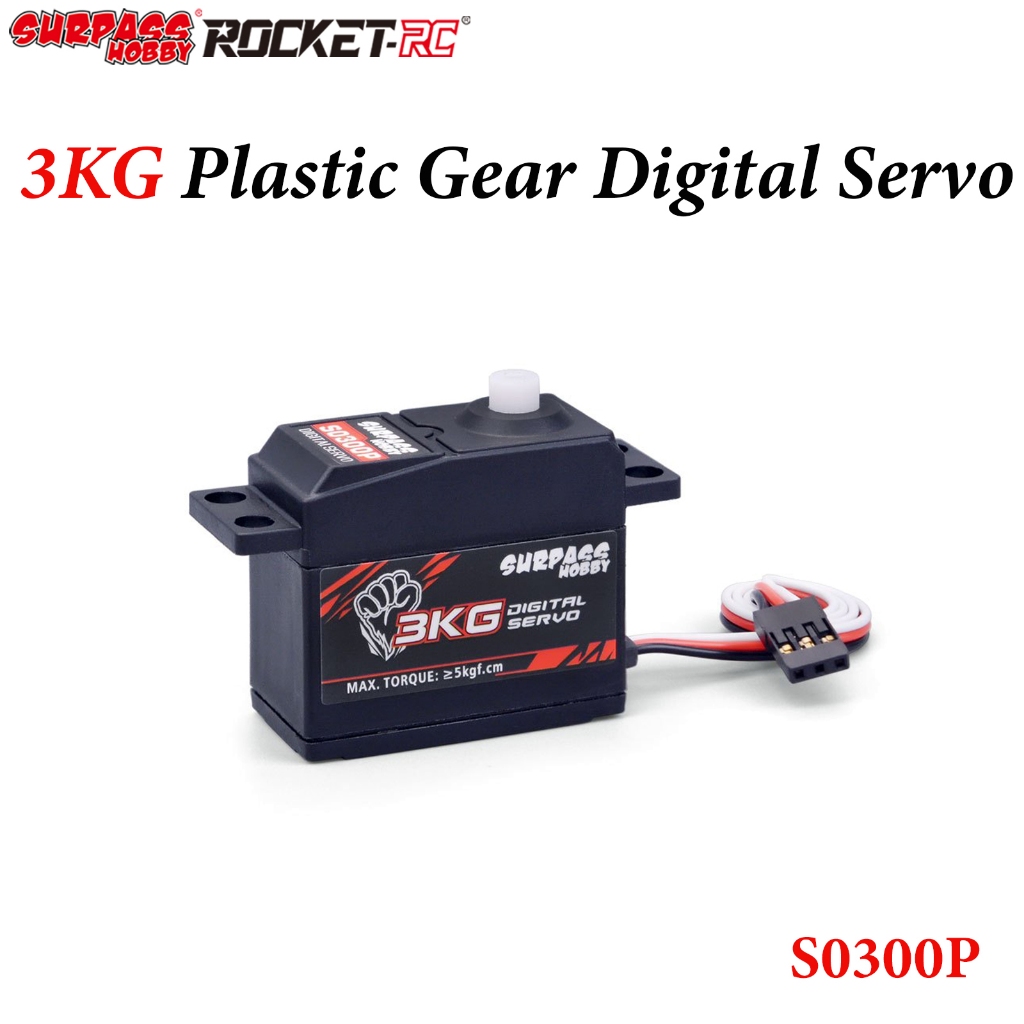 SURPASS Hobby S0300P 3KG พลาสติกเกียร์ Digital Servo สําหรับ 1/12 RC รถเครื่องบิน RC เรือหุ่นยนต์อะไ
