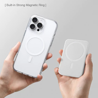 Sanptoch Matte Clearเคสโทรศัพท์แม่เหล็กสําหรับiPhone 17 16 15 14 13 12 Pro Max Soft TPU Edge + อะคริลิคHardปกหลังสําหรับiPhone 17 Air 16 15 14 PlusผิวทหารShockpr