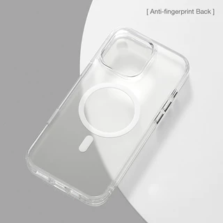 Sanptoch Matte Clearเคสโทรศัพท์แม่เหล็กสําหรับiPhone 17 16 15 14 13 12 Pro Max Soft TPU Edge + อะคริลิคHardปกหลังสําหรับiPhone 17 Air 16 15 14 PlusผิวทหารShockpr
