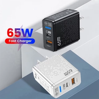 [รับประกัน 1 ปี] 65W USB Charger Adapter PDQC 3.0 Type C Fast Charging เหมาะสําหรับแท็บเล็ตและโทรศัพท์มือถือต่างๆ