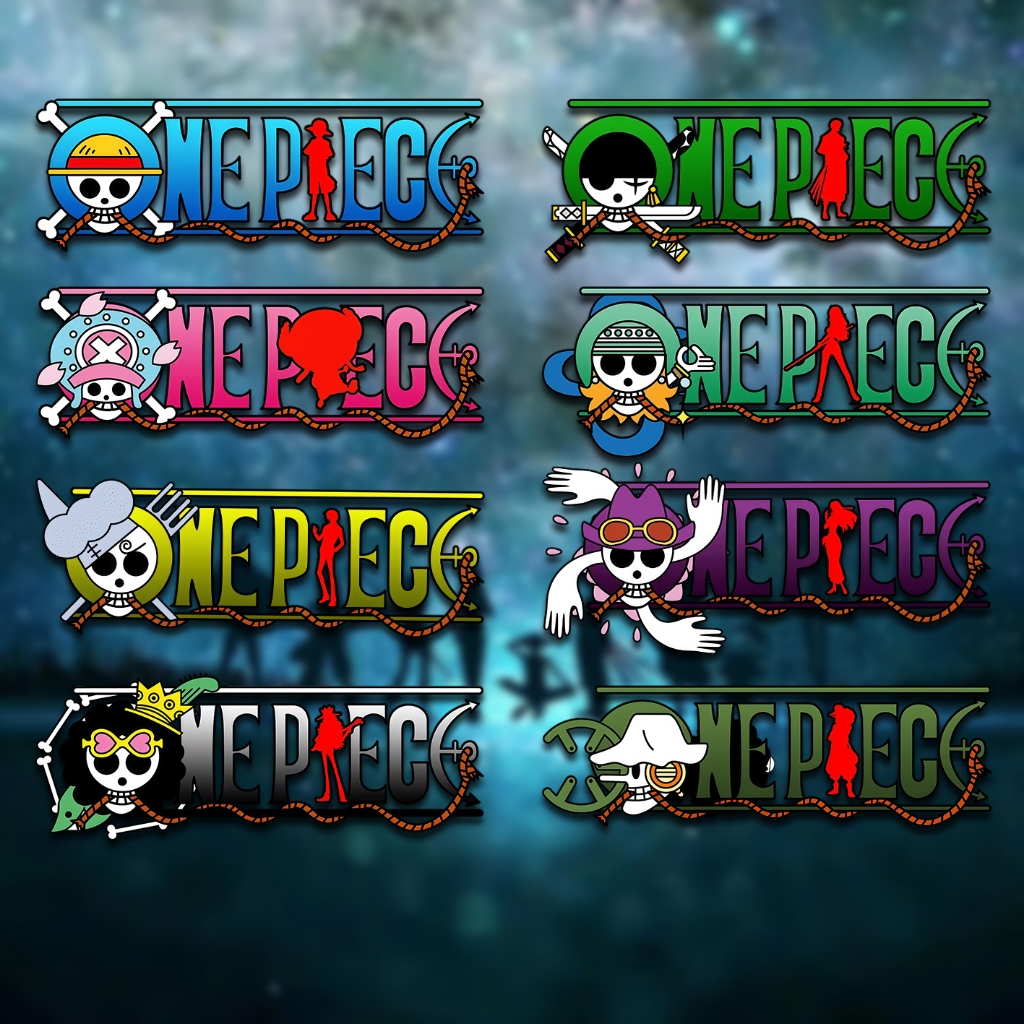ONE PIECE Luffy Ace Sabo Chopper Zoro โลโก้รถสติกเกอร์ UV Transfer Decals สําหรับรถจักรยานยนต์จักรยานคอมพิวเตอร์แล็ปท็อป Ipad