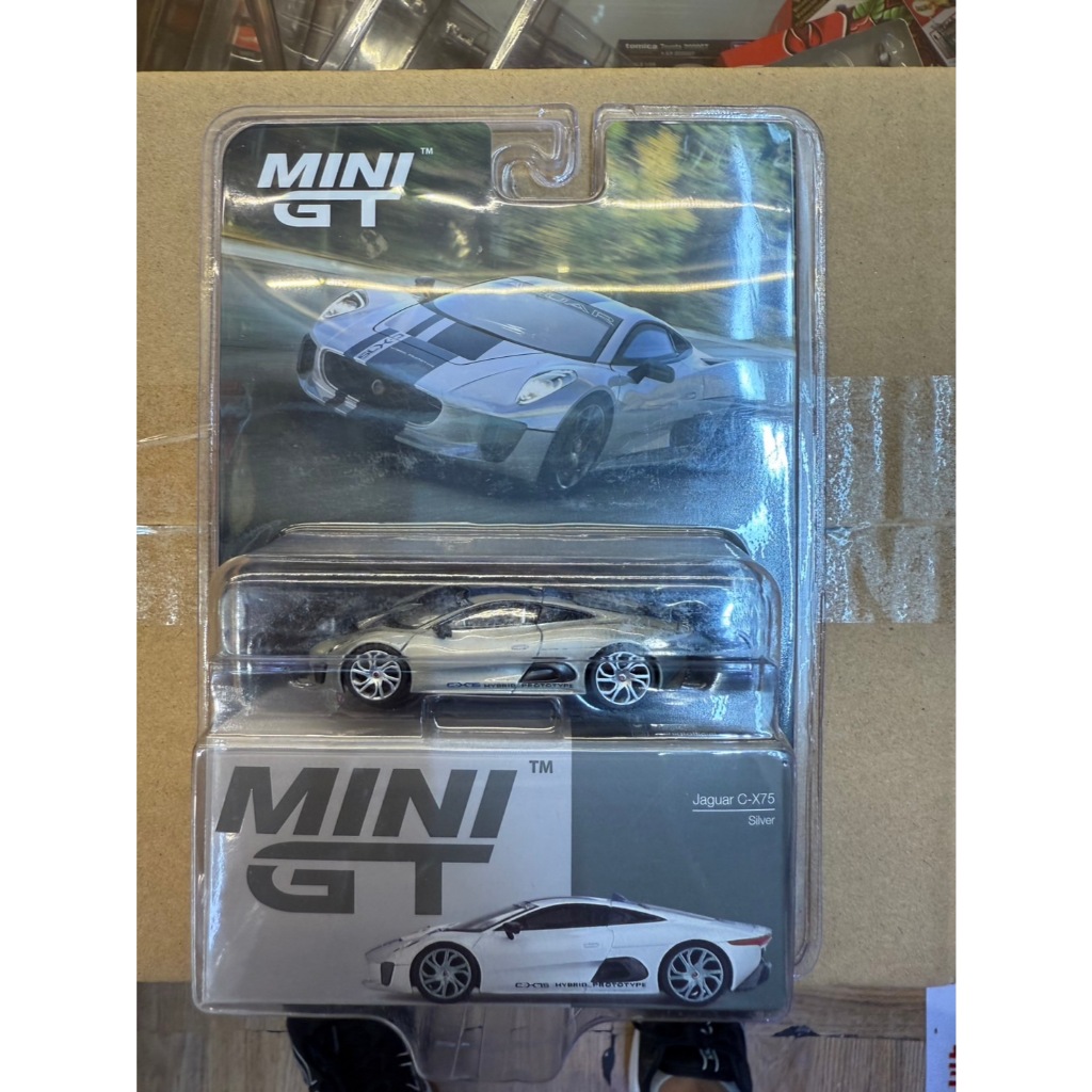 Mini GT MGT00960 960 1/64 Jaguar C-X75 Silver LHD Diecast Scale รถโมเดล