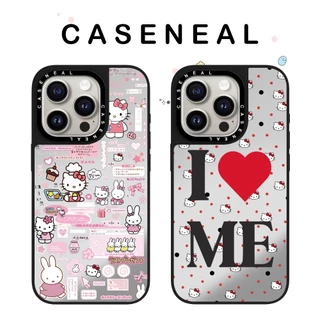 CASENEAL น่ารัก Kitty คุณภาพสูงกระจกเคสโทรศัพท์เหมาะสําหรับ iPhone 17ProMax 17pro 17 air 16promax 16 15promax 15 14promax 13 13promax แฟชั่น Anti Drop Hard Case