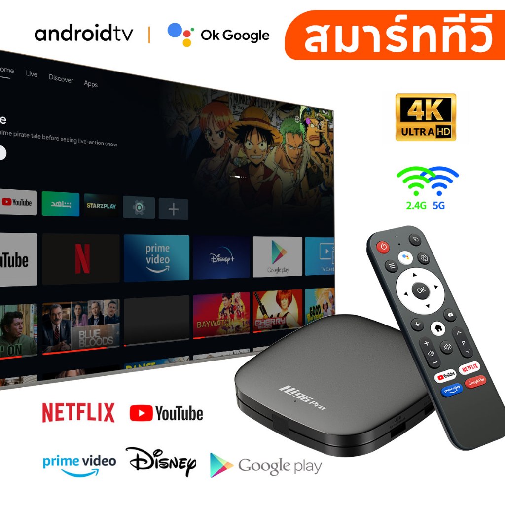 ใหม่ล่าสุด Hi96 PRO Android 11 4K/HD Digital TV Box รองรับ RAM2G + ROM8GB Wifi Watch บน Netflix