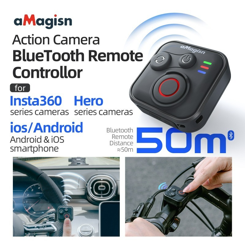 【AMagisn 】Bluetooth Remote Control Waterproof For lnsta360 X5/Ace Pro 2 /lnsta360 X3 accessories