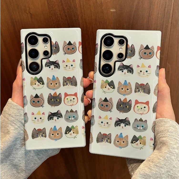 เคสป้องกันแบบสองในหนึ่งเดียวลายเสือดาวเหมาะสําหรับ Samsung su22u s23 plus s23FE s24 s25 plus A55 A56 A36 เคสโทรศัพท์มือถือสองในหนึ่งเดียว