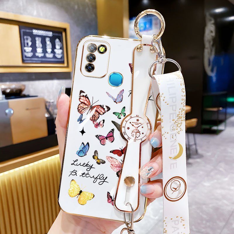 YBDผีเสื้อที่มีสีสันเคสโทรศัพท์สําหรับInfinixสมาร์ท 5 Spark 6 GO Spark GO 2020 2021 Hot 10 Lite X657