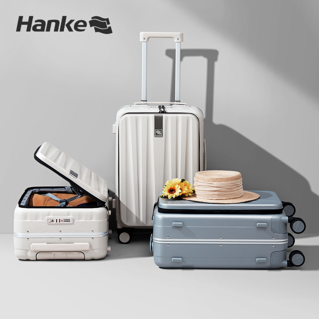 ฮานเกะ กระเป๋าสะพายข้างเปิดข้าง 16''/20''/24''/26''/ ช่องใส่สัมภาระพร้อมตัวล็อค TSA