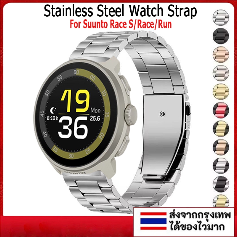 สายโลหะ สําหรับ Suunto Race S/Race/Run สายนาฬิกาอัจฉริยะสแตนเลสโลหะ