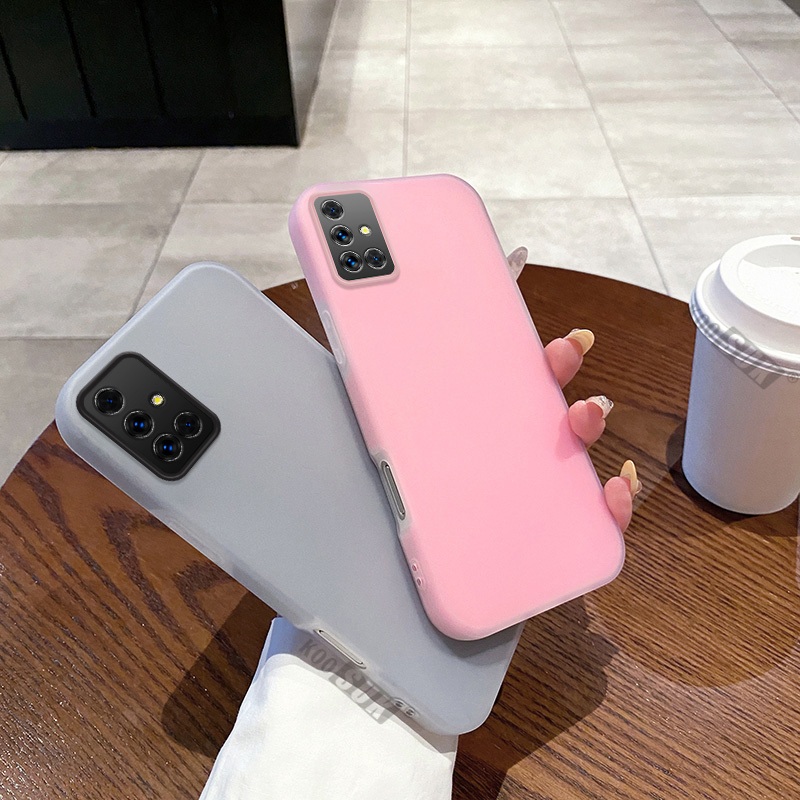 เคสกันกระแทกสําหรับ Samsung Galaxy A51 A71 A03S A02S A21S สีสัน Jelly ปลอกสองชั้นการ์ดรูปถ่าย Interlayer โทรศัพท์ปกหลัง