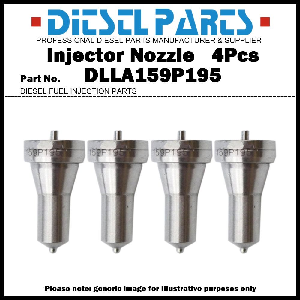 4Pcs หัวฉีดหัวฉีดรถยนต์ดีเซล หัวฉีด ปลายหัวฉีด 129906-53000 DLLA159P195 DL-159P195 สําหรับ Yanmar 4T