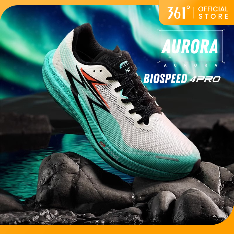 361 Degrees Biospeed 4 Pro Unisexรองเท้าวิ่ง พื้นยาง RPU ทนทาน ยืดหยุ่น ลดแรงกระแทก สวมใส่สบาย 672512226