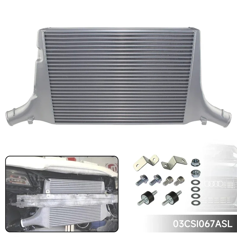สีดํา/เงินแข่งการแข่งขัน Intercooler เหมาะสําหรับ Audi A4 B8.5 3.0TDI A5 Sportback 2.0TDI