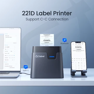 CLABEL 221D เครื่องพิมพ์ฉลากไร้หมึก กว้าง 20-50 มม.ปุ่มเดียวใช้งานง่าย สำหรับร้านค้า ซูเปอร์มาร์เก็ต
