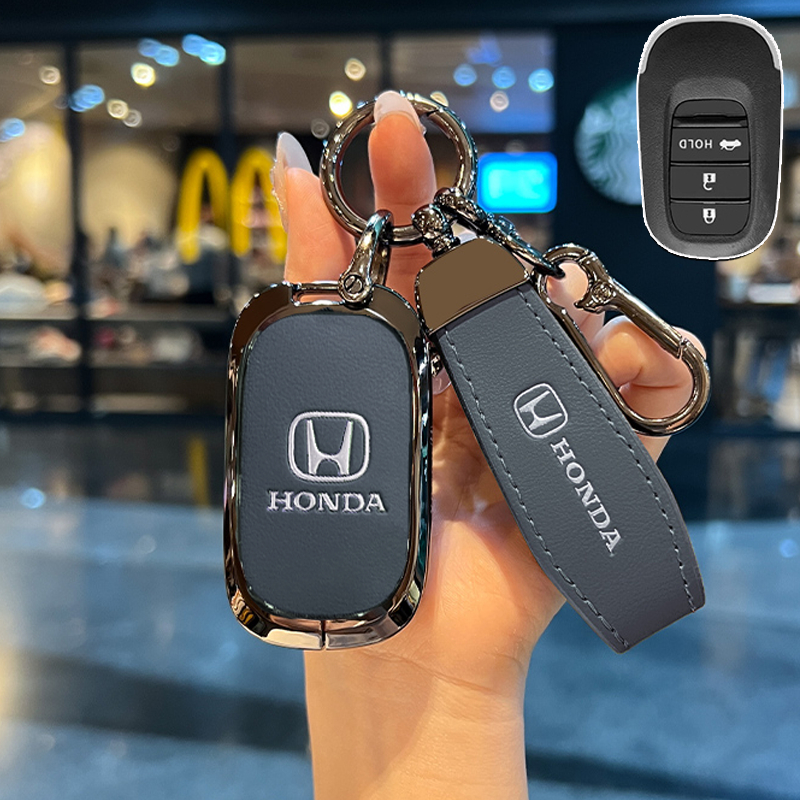 Honda Civic RS FE HRV 2024 2025 Accord crv 2025 Keyless/Push Start ใหม่ฝาครอบกุญแจรถ Civic FE อุปกรณ์เสริมพวงกุญแจ