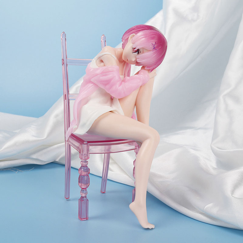15 ซม.อะนิเมะ Re: ชีวิตในโลกที่แตกต่างกันจาก Zero Rem นั่งบนเก้าอี้ตัวเลขการกระทําคอลเลกชัน PVC รุ่นของเล่นเด็กคริสต์มาสของขวัญ