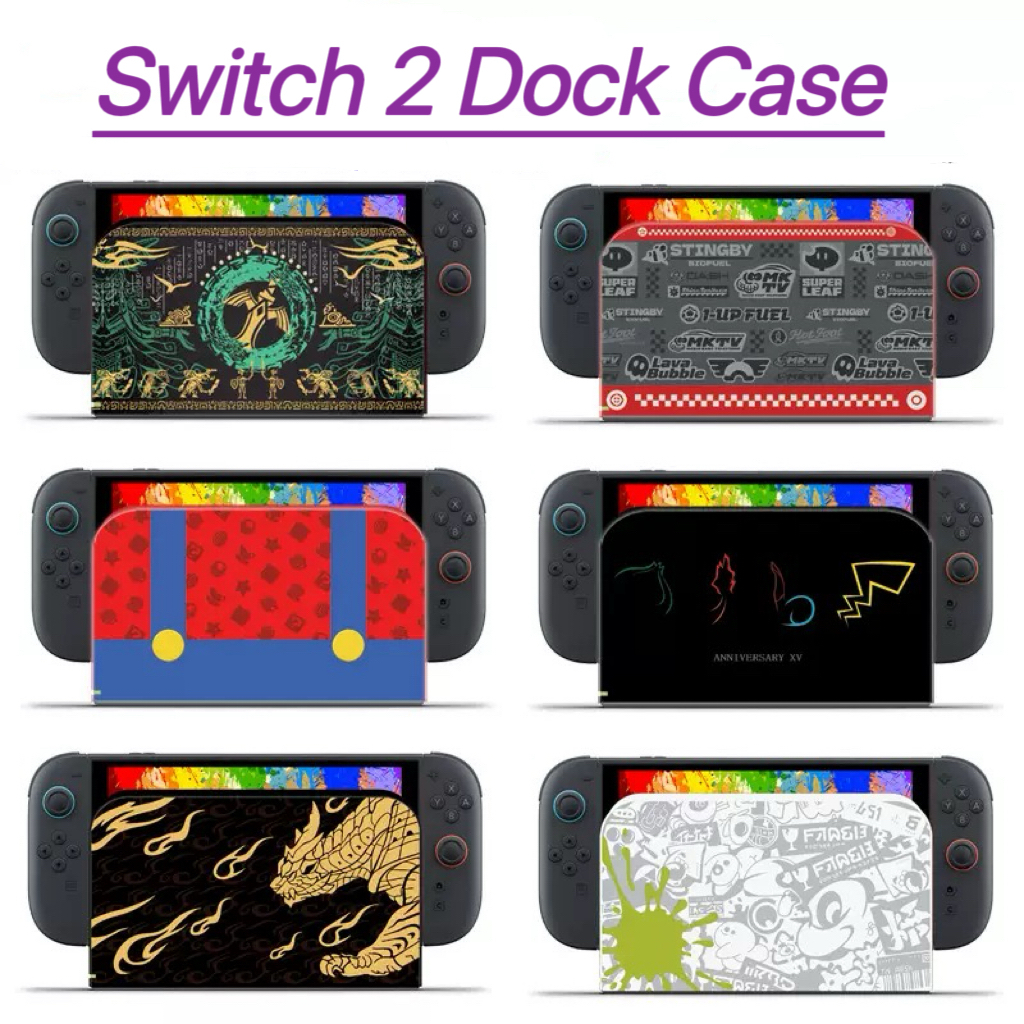 Switch2 Dock Station Case,Nintendo Switch 2 2025 Mario Kirby Pokemon Theme Cover Case ใช้งานร่วมกับ 