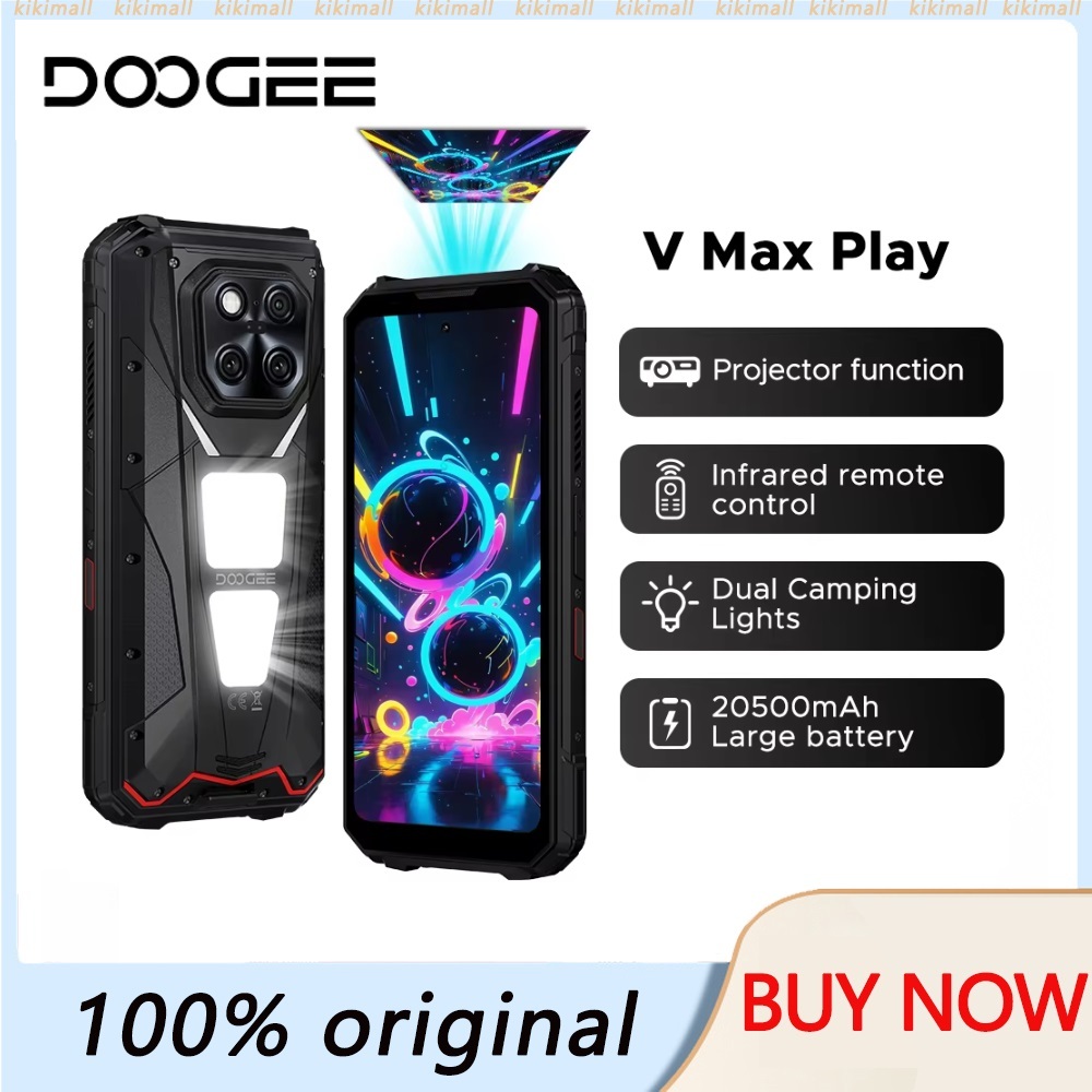DOOGEE V Max Play 5Gโปรเจคเตอร์โทรศัพท์ที่ทนทาน6.78 "120Hz 20500mAh Dual Camping Lights16GB + 512GB 