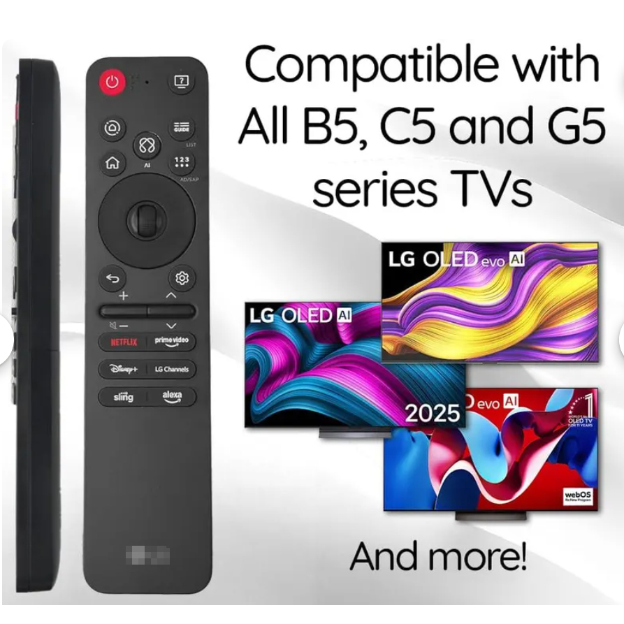 LG MR2A ใหม่ Magic Remote สําหรับ 2025 ทีวี-พร้อม AI, Alexa,Voice,Laser,Apps LG Magic Remote MR2A – AI Voice Control สําหรับทีวี 2025 – โปรปัง