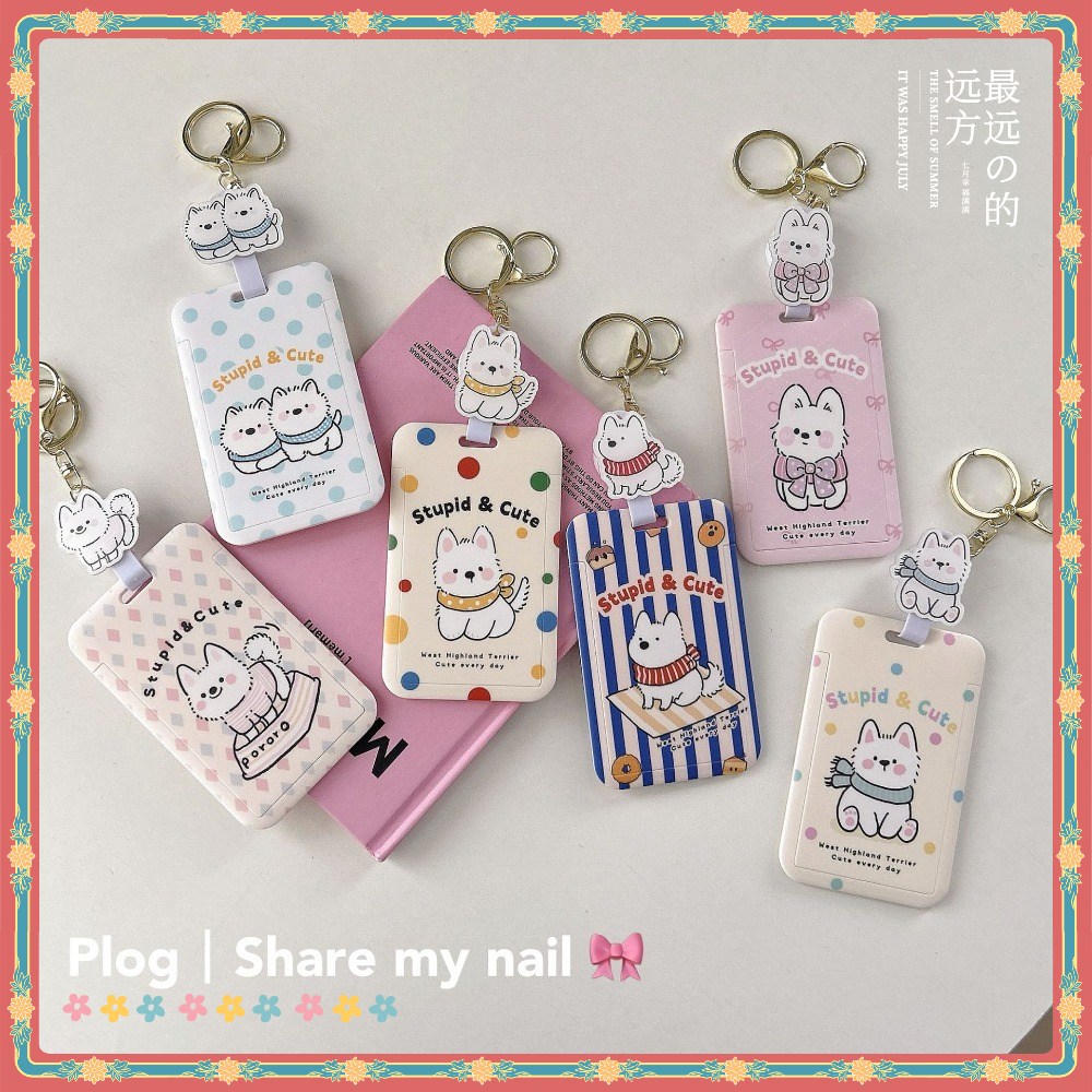 พร้อมสต็อก เปลือกแข็ง น่ารัก สุนัข ฟังก์ชั่นหด ที่ใส่บัตรแบบดึงง่าย ป้องกันสูญหาย พกพาสะดวก ควบคุมการเข้าถึง รถบัส