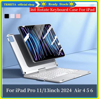 360° Rotatable Backlit แป้นพิมพ์สําหรับ iPad mini 6 7 Air 7 8 11 13 M3 M4 10 11th A16 10.9 2025 Pro 11 13 M4 2024 Air 4 5 Pro 11 12.9 2018-2022 Air 6 11 13 M2 สมาร์ท เคสคีย์บอร์ด