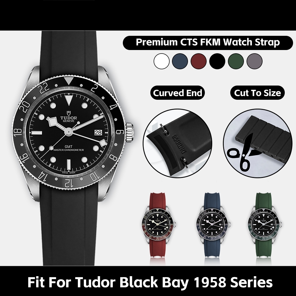 20 มม.CTS Fluoro สายยางสําหรับ Tudor Black Bay 58 BB58 Deployment Clasp สําหรับ Ranger 39 นาฬิกาผู้ช