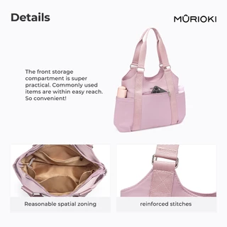 Murioki-daisy กระเป๋าสะพายไหล่สําหรับผู้หญิงพร้อมที่วางแก้วกันน้ํา G1022 (35*12*31CM)