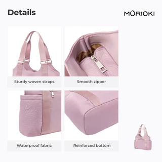 Murioki-daisy กระเป๋าสะพายไหล่สําหรับผู้หญิงพร้อมที่วางแก้วกันน้ํา G1022 (35*12*31CM)