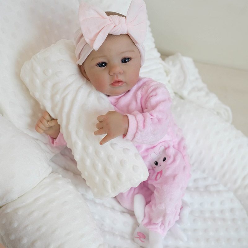 18นิ้ว45ซมตุ๊กตาสําเร็จรูปRebornเด็กAbigailนุ่มเหมือนจริงทารกแรกเกิดแล้วทาสี3Dผิวที่มีหลอดเลือดดําที