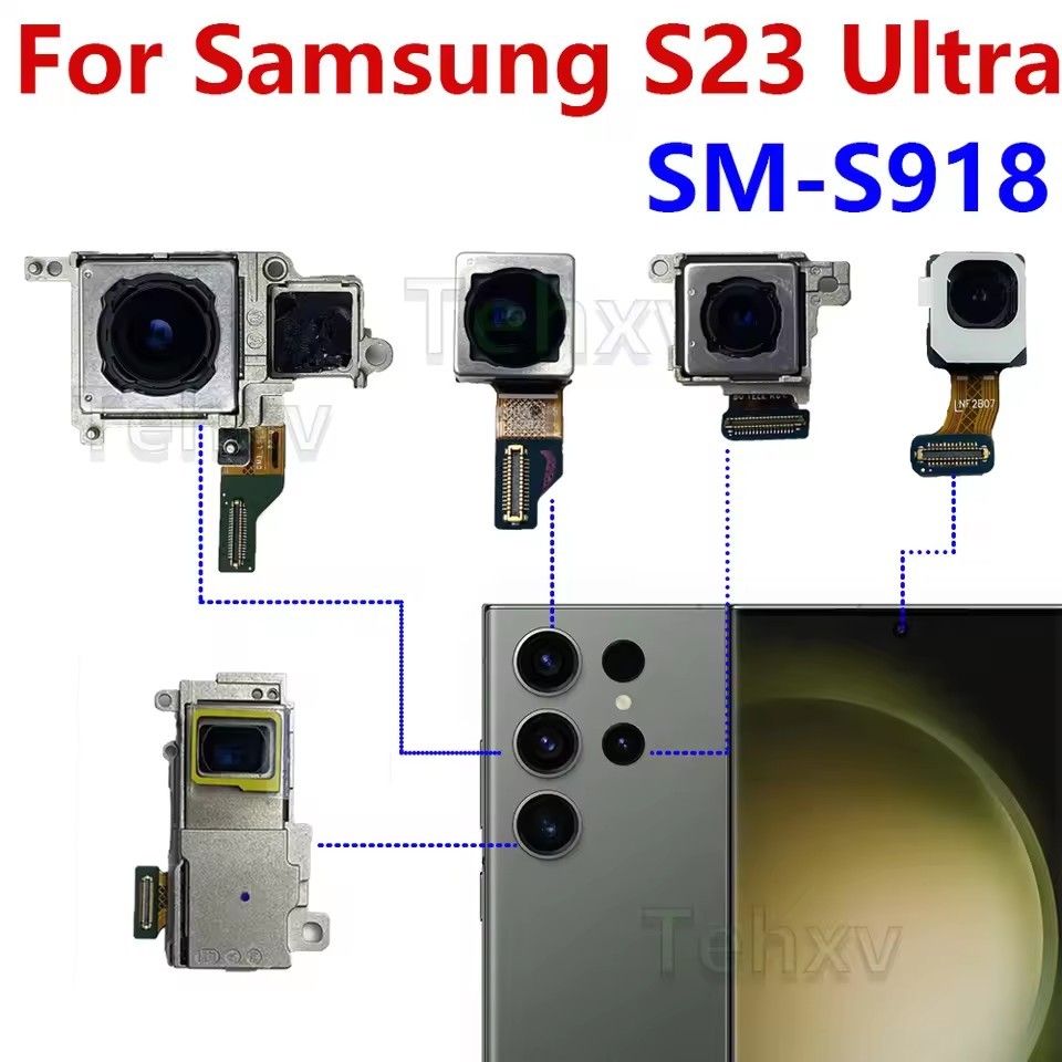 SAMSUNG ดีกล้องด้านหน้าด้านหลังสําหรับSamsung Galaxy S23 Ultra 5G SM-S918 S918B S918N S918U S918E Pr