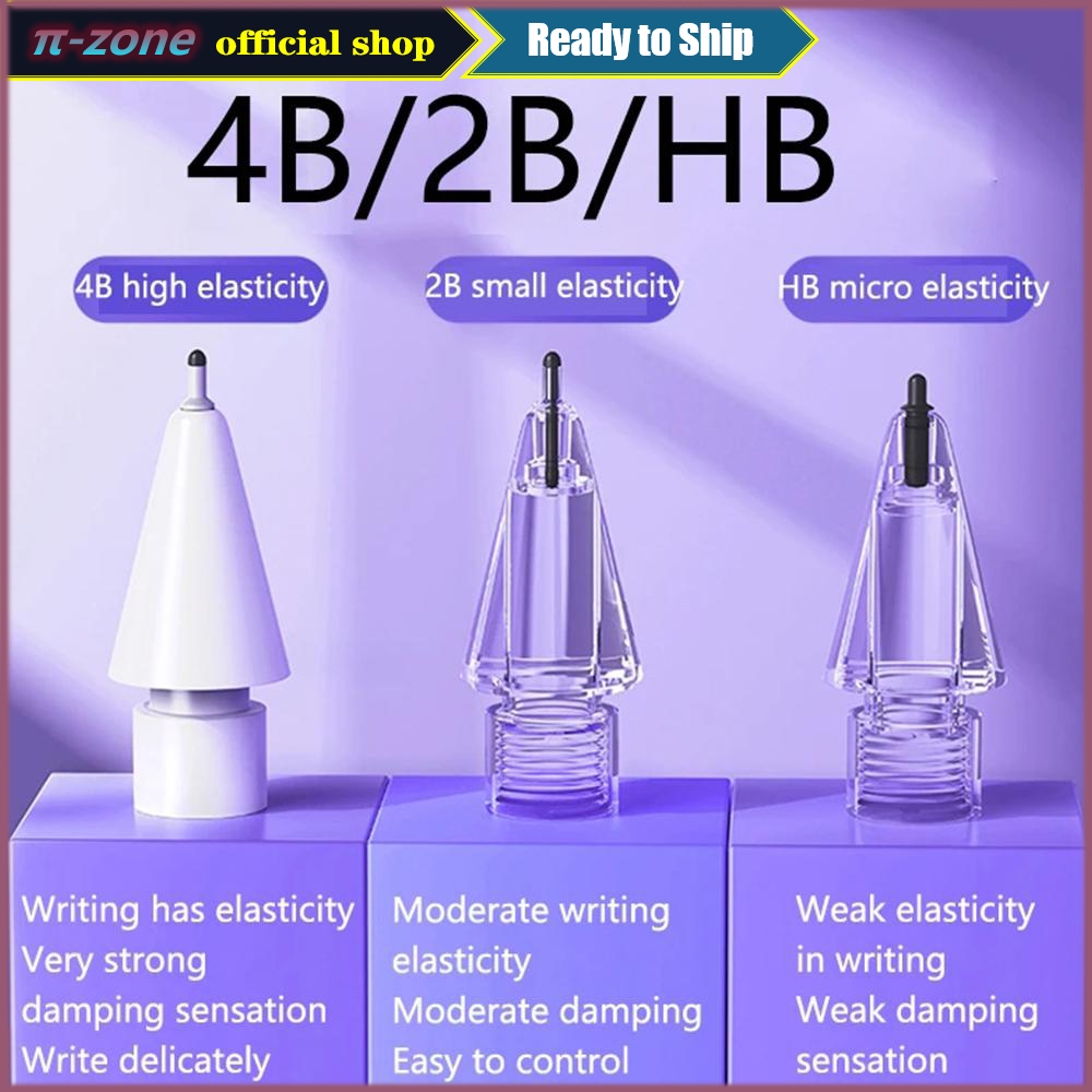ปลายปากกาสไตลัส ยางนิ่ม HB 2B แบบเปลี่ยน สําหรับ Apple iPad Pencil 1/2