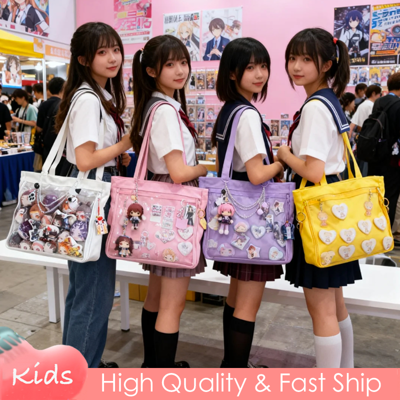 Anime Clear Ita-Bag Japanese Anime School Backpack Harajuku Style Buckle Holder Shoulder Bag