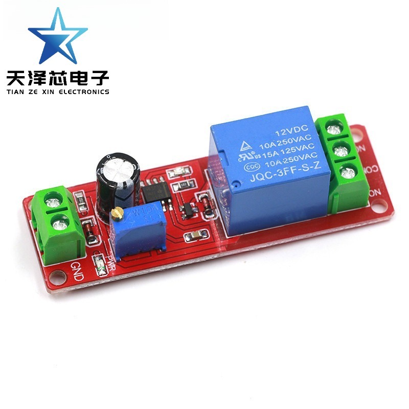 โมดูลรีเลย์เวลา DC 12V Ne555 12V 0~10S