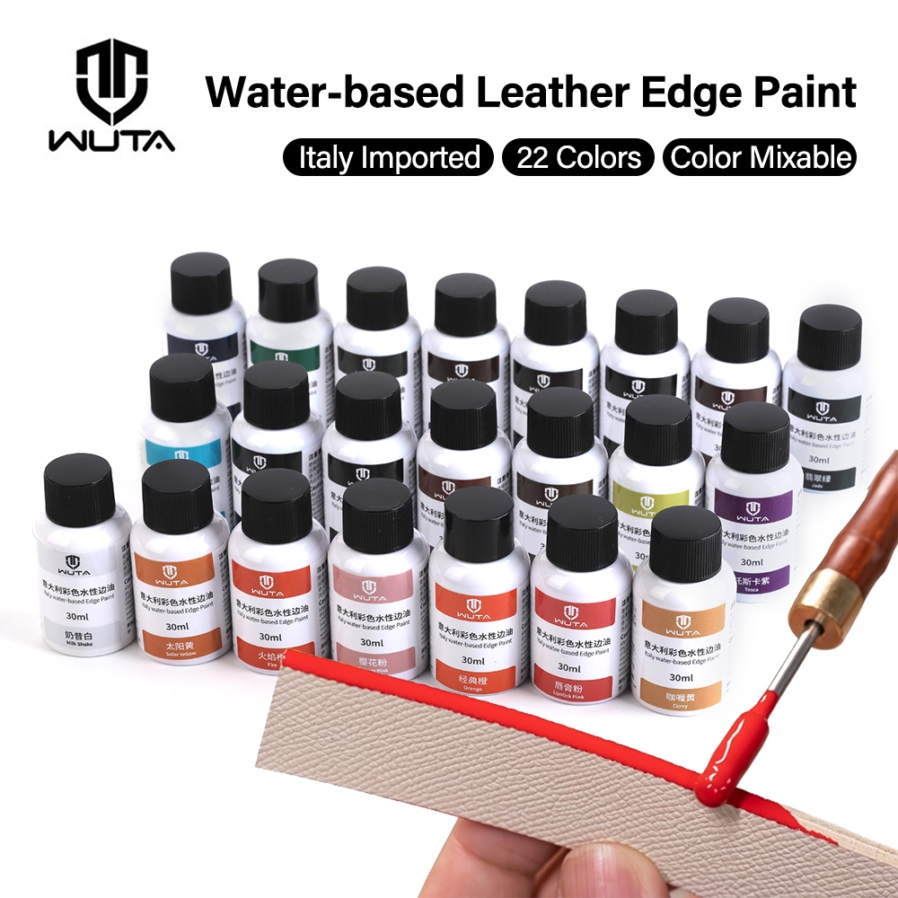 Wuta นําเข้าจากอิตาลี เคลือบสีน้ํามัน 30 มล. สําหรับย้อมสี ตกแต่งขอบรองเท้าหนัง DIY