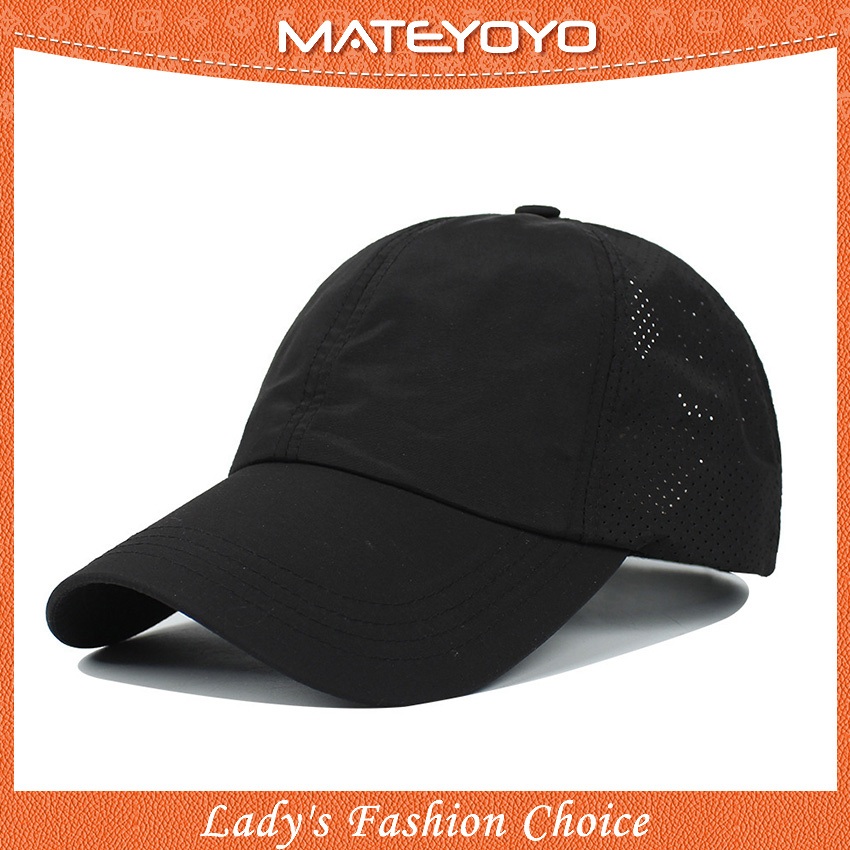MATEYOYO ผู้หญิงหางม้าเบสบอลหมวกแฟชั่นปรับแห้งเร็วตาข่ายหมวกป้องกันแสงแดดสำหรับออกกำลังกายกลางแจ้ง
