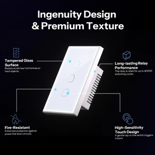 SONOFF T6 120 1/2/3 Gang Matter สมาร์ทสวิทช์ผนัง TX Gen2 US สมาร์ทฉาก Detach รีเลย์โหมดปรับ Night Switch Locator Apple Eco ระบบใช้งานร่วมกับ