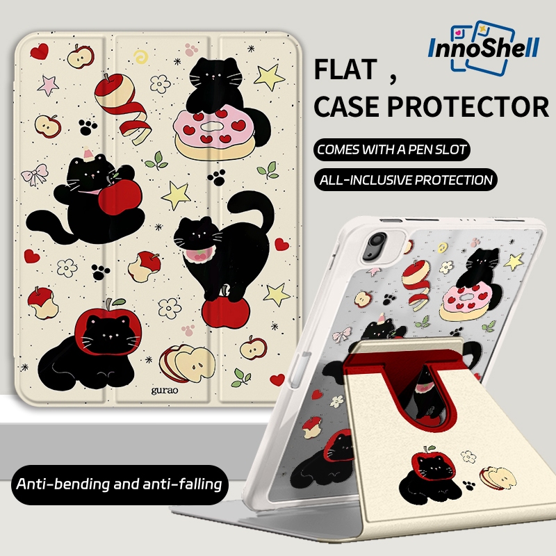 เคส iPad InnoShell 360° Rotation เหมาะสําหรับ iPad อะคริลิคเข้ากันได้กับ Air6 Gen7/8/9 (10.2 นิ้ว) Gen5/6 (9.7 นิ้ว) Air4 Air5 (10.9 นิ้ว) Pro11 Gen10