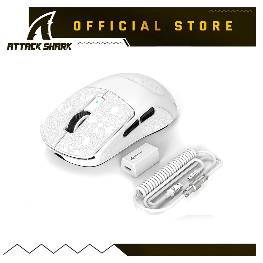 ATTACK SHARK R6 Ultralight 39g ไร้สาย 8K PAW3950MAX เมาส์สําหรับเล่นเกม,PixArt PAW3950MAX เซ็นเซอร์ส