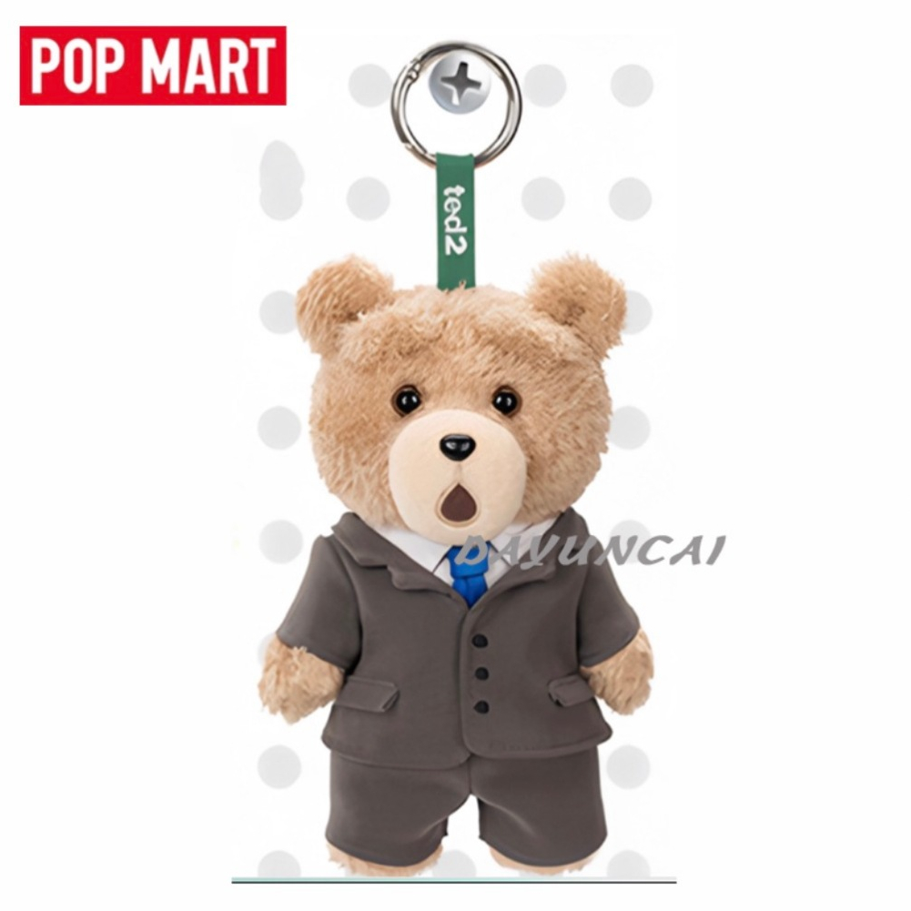 ของแท้ POPMART Ted2 Teddy Bear Action Plush Pendant Blind Box/Secret:Suit Bear