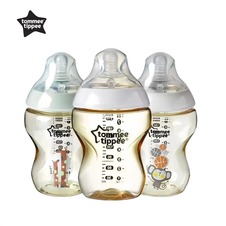Tommee tippee ใกล้ขวดนม PPSU ธรรมชาติ ลํากล้องกว้าง 6 ซม. 150ml, 260ml