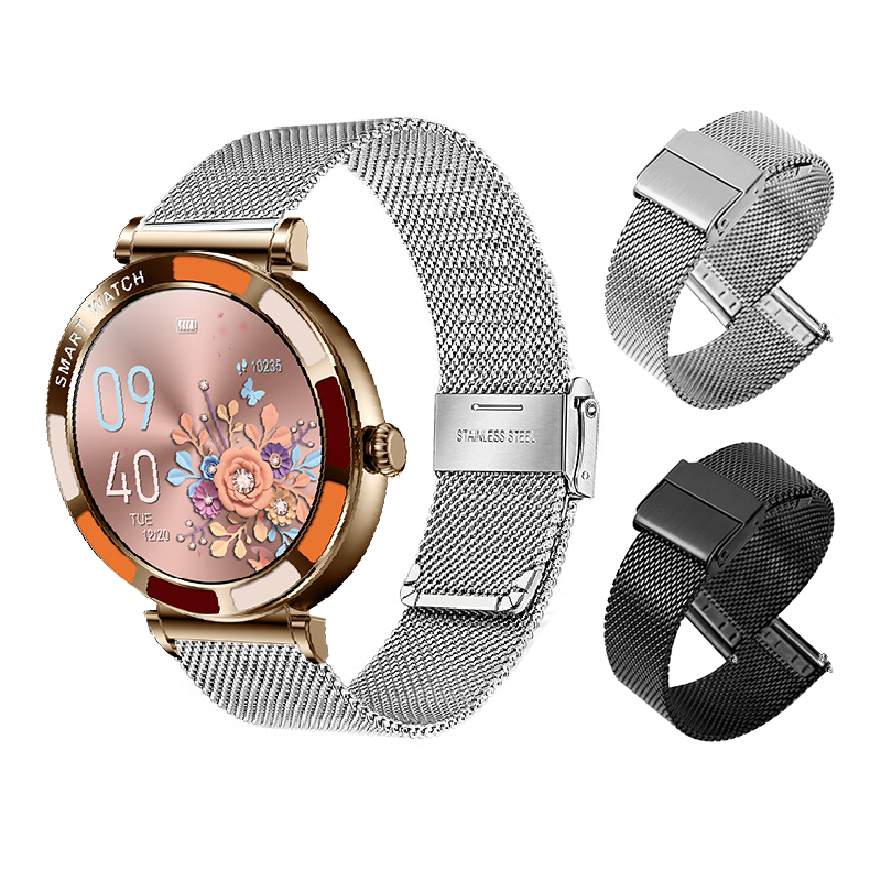 สําหรับ Aolon Lily R2 / Aolon Lily R3 Double Safety Buckle สาย Milanese 18MM